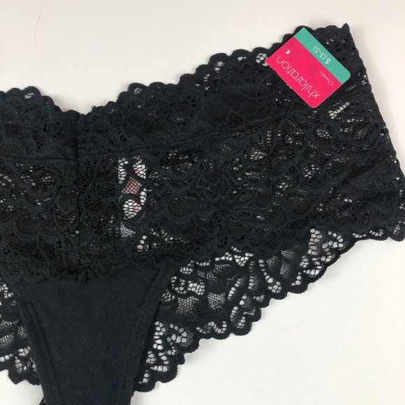 NEW - Xhilaration Black Lace Cheeky Panty Whimsygoth Fairy Grunge Ethereal - Picture 9 of 11
